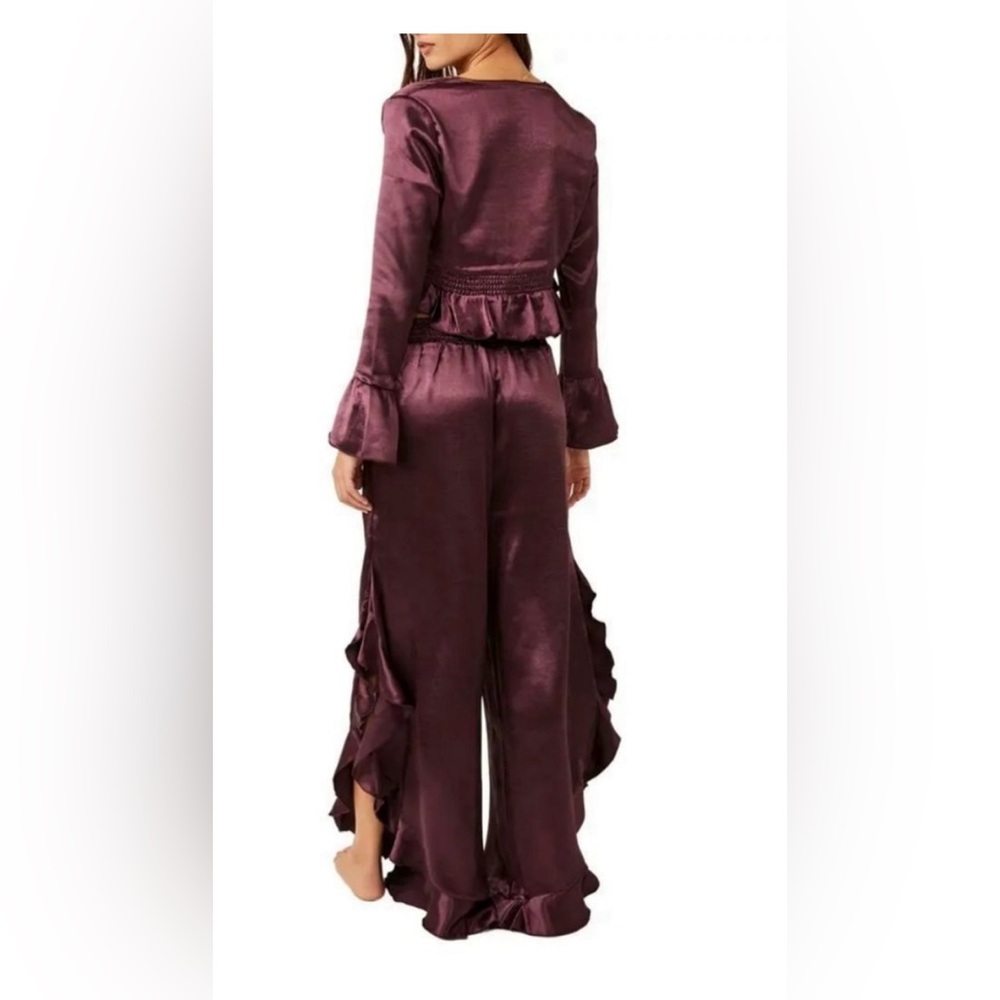 Free People Chasing Love Ruffle Satin - size XS - Picture 2 of 15